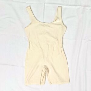 Vintage Cream Workout Romper
